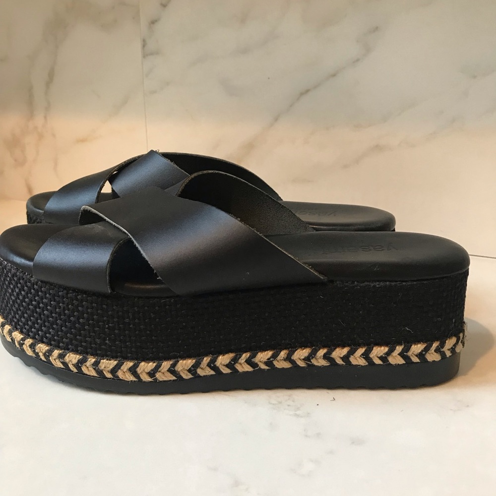 Platform espadrilles-black cross - Picture 5 of 6